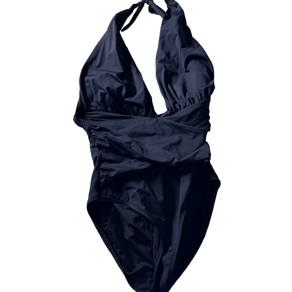 La Blanca one piece womens swimsuit black sz 8 Coastalcore